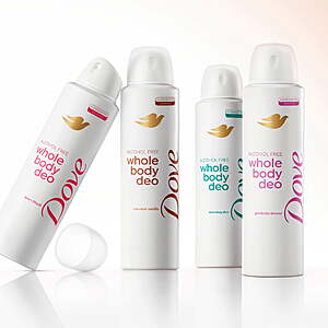 Dove Whole Body Deo Alcohol Free Deodorant Spray for Women Coconut Vanilla, 4 oz ($5.36 WCB) $1.26