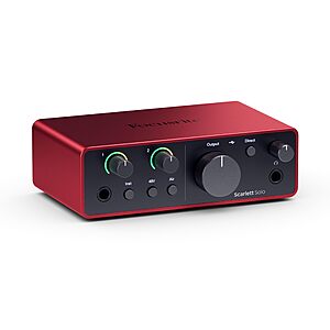 Focusrite Scarlett Solo 4th Gen USB Audio Interface $129.99