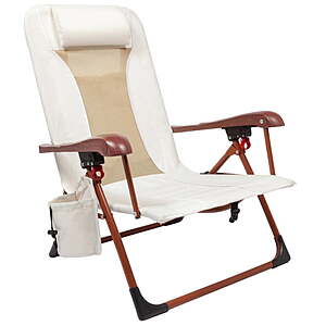 Select Locations: Ozark Trail Low Profile Reclining Glamping Chair (Vanilla Dream)