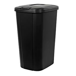 Hefty Kitchen Trash Can, 13.3 Gallon Plastic Touch Top Garbage Bin with Push Button Lid, Black $14.88