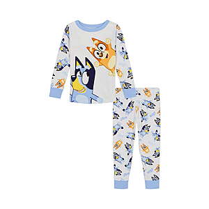 2-Pc Bluey Toddler Long Sleeve Shirt & Pants Pajama Set