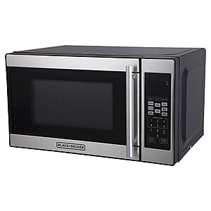 BLACK+DECKER 0.7 cu ft 700W Microwave Oven Black EM720CPN-P: Countertop, Small Dorm Microwave, Child Lock, 8 Programs $49.99
