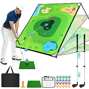 URUQ Golf Chipping Game with 6 x 6 FT Large Target Mat Training Set $49.99
