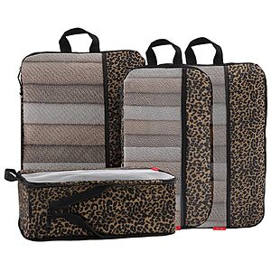 U+U 4 Set Compression Packing Cubes - Ultralight Travel Organizers, Space-Saving Suitcase Organizer, Expandable Packing Cubes $9.99