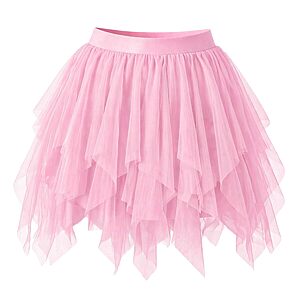 Avidlove Skirts for Women Sexy Sheer Mesh Tutu Skirt Ballet Skirt with Lining Elastic Waist $5.99