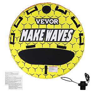 VEVOR Towable Tube for Boating, 1-3 Riders Inflatable Boat Tubes and Towables $63.4