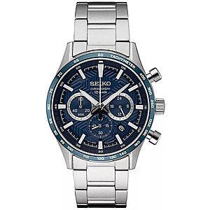 Seiko Men's Chronograph Essentials Stainless Steel Bracelet Watch 43mm $255.5