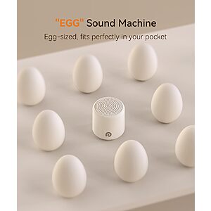 Dreamegg Portable White Noise Machine, 1000mAh Battery, Travel Sleep, Cream $10.79