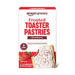 Amazon Grocery, Frosted Toaster Pastries, Strawberry, 13.5 Oz $1.12