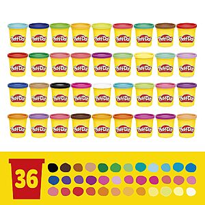 Play-Doh Modeling Compound 36-Pack Case of Colors, Non-Toxic, 3 Oz Cans of Assort. Colors, Back to School Classroom Supplies, Preschool Toys, Ages 2+ (Amazon Exclusive) $19.49