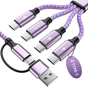 USB C Splitter Multi Charging Cable, USB A/C to USB C Charger Cord $4.99