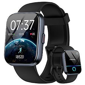 Smart Watch for Men Women, 1.85" Smart Watches Compatible iPhone/Samsung/Android (Answer/Make), Fitness Tracker with Heart Rate/Sleep/SpO2 Monitor $22.78
