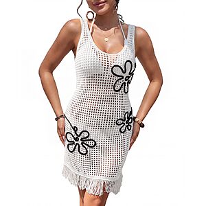 Bsubseach Women Crochet Cover Up Knit Bathing Suit $9.99