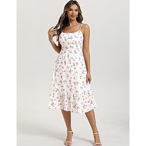 Belle Poque Womens Vintage Floral Midi Tea Party Cocktail Dress $14.83