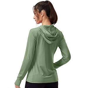Soothfeel Women's UPF 50+ Sun Protection Hoodie Jacket Lightweight Long Sleeve Sun Shirt for Women with Pocket