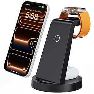 Anlmz 3 in 1 Charging Station Wireless Charger for iPhone / Apple Watch / AirPods