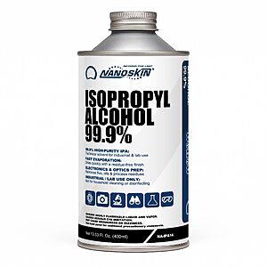 Nanoskin 99.9% Isopropyl Alcohol (IPA) – High-Purity Technical Grade Alcohol for Industrial & Laboratory Use, Fast Evaporating, Low-Residue Formula – 13.5 fl oz (400 mL) $5.6