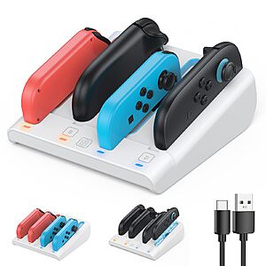 FASTSNAIL Switch Controller Charger for Nintendo Switch 2/1/OLED for JoyCon $6.99