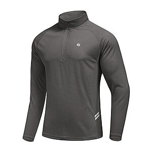 PINSPARK Men's 1/4 Zip UPF 50+ Athletic Long Sleeve Pullover (Various Colors)