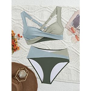 2-Pc B2prity Women's Mid Rise Swimsuit Bikini Sets (Various) 