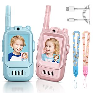 2-pk Yussbcu Kids Long Range Video Toy Walkie Talkies