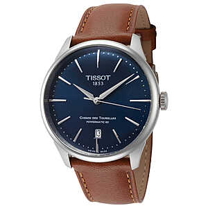 39mm Tissot Chemin des Tourelles Blue Dial Men's Automatic Watch 2 + Free S&H