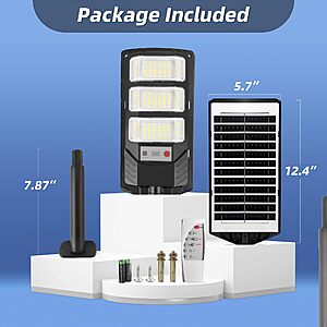 FOWSEEK 2 Pack Solar Street Lights Outdoor, Motion Sensor Outdoor Lights $23.99