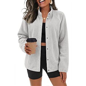 Zeagoo Fleece Fall Jackets for Women Lightweight Warm Outwear Winter Coat $16.49
