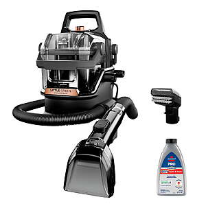 BISSELL Little Green HydroSteam Portable Deep Cleaner, for Carpet , Upholstery, Auto, and Stairs, HydroSteam Technology, 3 Cleaning Modes, Fast Drying, 3532, Black & Copper $178