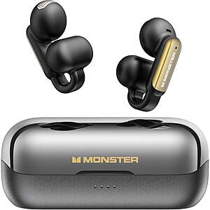 Monster Open Ear Bluetooth 5.4 Wireless Earbuds for Sports - 32H Playtime with Charging Case, ENC Noise Cancelling, IPX5 Waterproof Gym Running Headphones $29.99