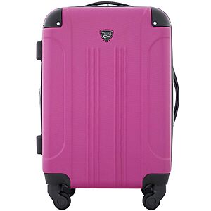 Travelers Club Chicago Hardside Expandable Spinner Luggage, Fuchsia, 22" Carry-On $26.53