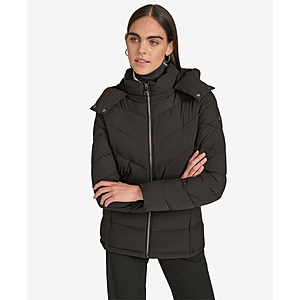 Calvin Klein Women's Short Zip Front Puffer Jacket (Ebony, Various Sizes) $40 + Free S&H