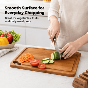 NULAS 4-Piece Wood Cutting Board Set, Bamboo Chopping Board $18.49