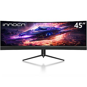 INNOCN 45C1R 45" 5K2K 5120 x 1440p Ultrawide Curved Gaming Monitor, R1500, HDR400, USB Type-C 90W Power Delivery, PIP/PBP, Built-in Speaker, Height Adjustable