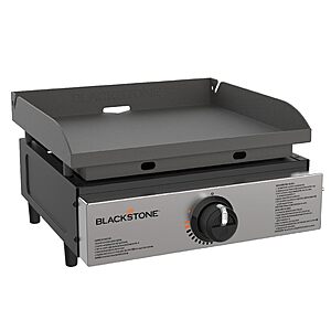 Blackstone 1971 Original 17" Omnivore Tabletop Griddle, Black | Stainless Steel Front Plate, Powder Coated Steel, Piezo Ignition