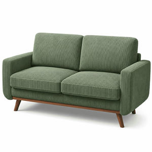 Neche 68" Corduroy Sofa for Living Room, 2 Seater Modern Couch for Small Space Office, Comfy Loveseat in a Box, Green $229.99