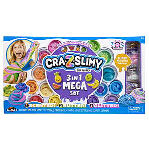 Cra-Z Slimy Mega Slime Kit for Ages 6+ with Scented, Butter & Glitter Slime $12.89