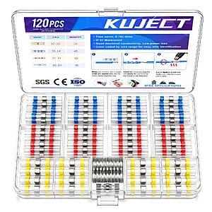 120-Ct Kuject Heat Shrink Solder Seal Wire Connectors Kit $6 