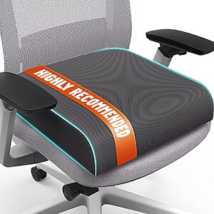 [Lightning Deal ] SweetSlubr Seat Cushion, Chair Pad, Memory Foam Tailbone Pain Relief $19.98