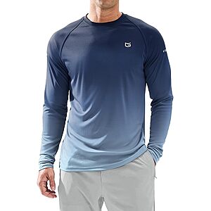G- Gradual Men's Sun Protection Swim Long Sleeve UPF 50+ Rash Guard Lightweight Shirts $9.99