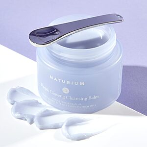 Naturium Purple Ginseng Cleansing Balm Plus Plant-Based Esters & Linoleic-Rich Oils, Smoothing Face Wash, 3.0 oz $10.78