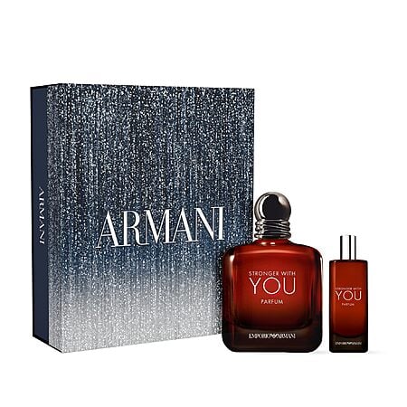 Armani Beauty - Stronger With You Parfum - Men's Cologne 2-Piece Set - Woody & Ambery Fragrance - Full Size, 3.4 Fl Oz & Travel Size, 0.5 Fl Oz $87 at Armani beauty via Amazon