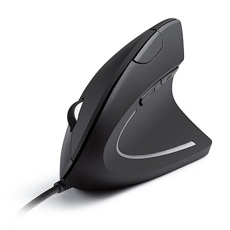 Anker USB Wired Vertical Mouse, Ergonomic Design Mouse for Computer and Laptop, 5 Buttons, 1000/1600 DPI, Optical Technology, USB Corded - Black $16.99