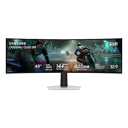 Samsung 49" Odyssey OLED G9 (G91SD) Dual QHD QD-OLED G-Sync Compatible Curved Gaming Monitor $799.99 @Amazon