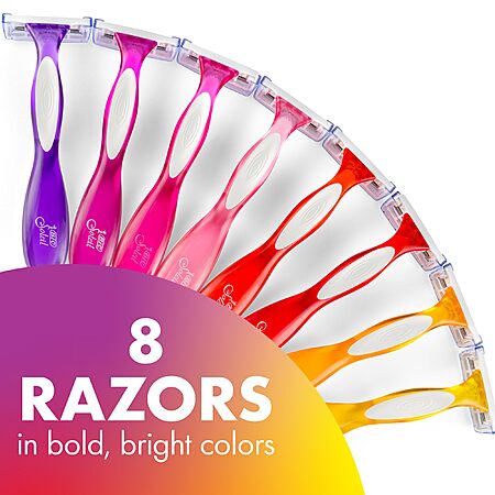 BIC Soleil 3 Colors Women's Disposable 3 Blade Razors, Colorful Handles and Moisture Strip, 10-Pack $4.99