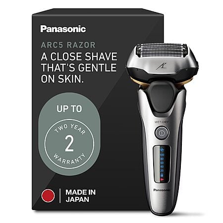 Panasonic ARC5 Electric Razor for Men Face, Wet & Dry Shavers with Foil Shaver ES-ALV6HS (Silver) $129.98