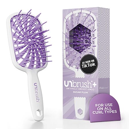 FHI Heat UNbrush Plus — Curly Hair Brush for Gentle & Effective Detangling on Wet or Dry Fragile Hair Types $12.6