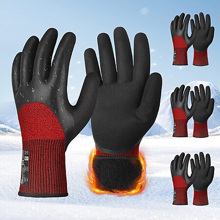 Schwer 3 Pairs Winter Work Gloves, 3/4 Double-Dipped Coating, CR3313 $10.55