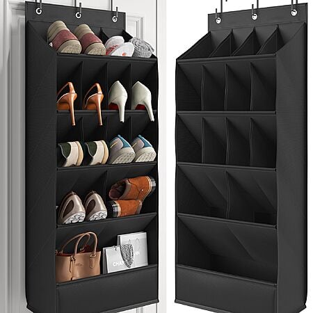 Mefirt Large Over the Door Shoe Organizer for Closet Fit 20 Pairs $11.99