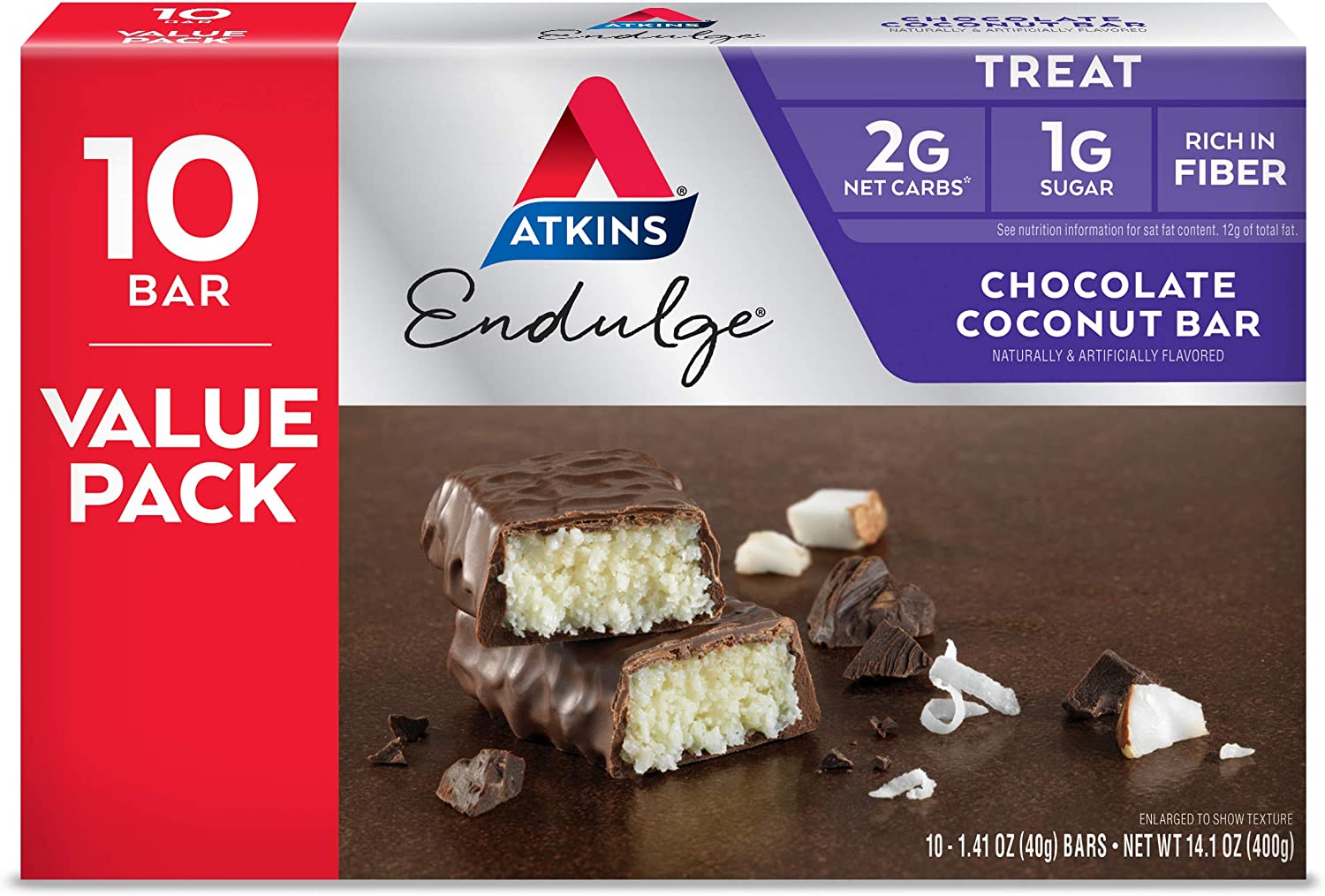 Atkins Endulge Treat Chocolate Coconut Bar Value Pack (10 Bars) $8.75